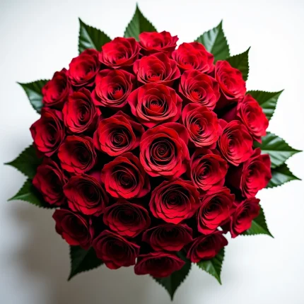 Ανθοδέσμη με 100 κόκκινα τριαντάφυλλα (70cm).